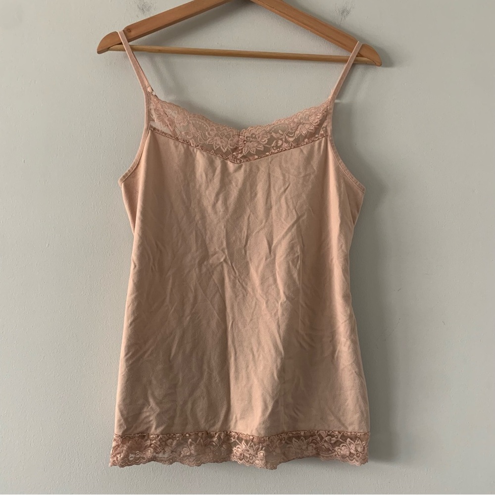Y2K Vtg Apt. 9 Lace Cami Tank Top Sz M Coquette Romantic Fairy Clean Girl 90s